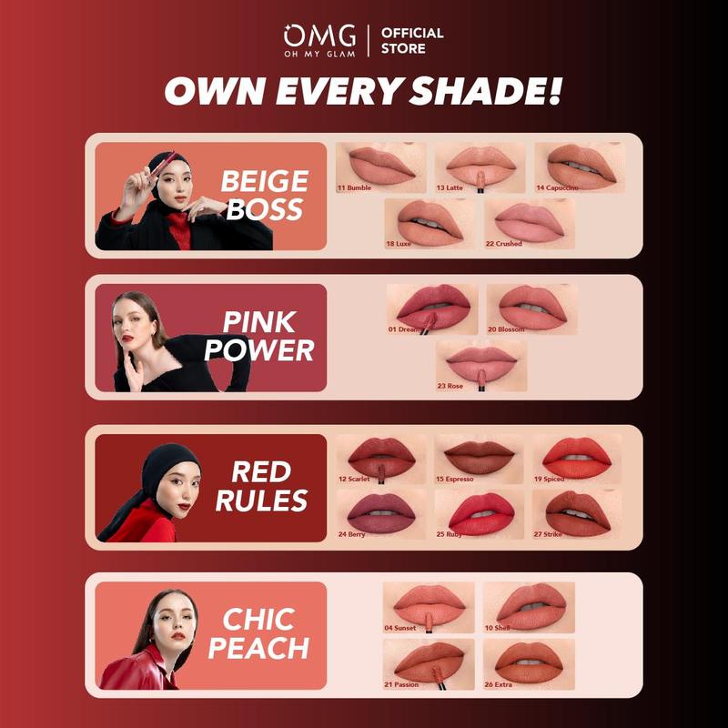 OMG OH MY GLAM Mattelast Lip Cream 2.9 g - 3