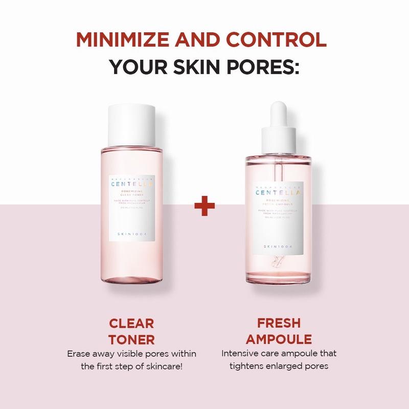 SKIN1004 Madagascar Centella Poremizing Fresh Ampoule 100ml Perawatan Wajah Berminyak Masalah pori pori Watery Facial - 3