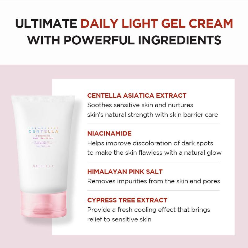 SKIN1004 Madagascar Centella Poremizing Light Gel Cream 75ml Perawatan Wajah Masalah Pori Pori Pelembab Mencerahkan - 2