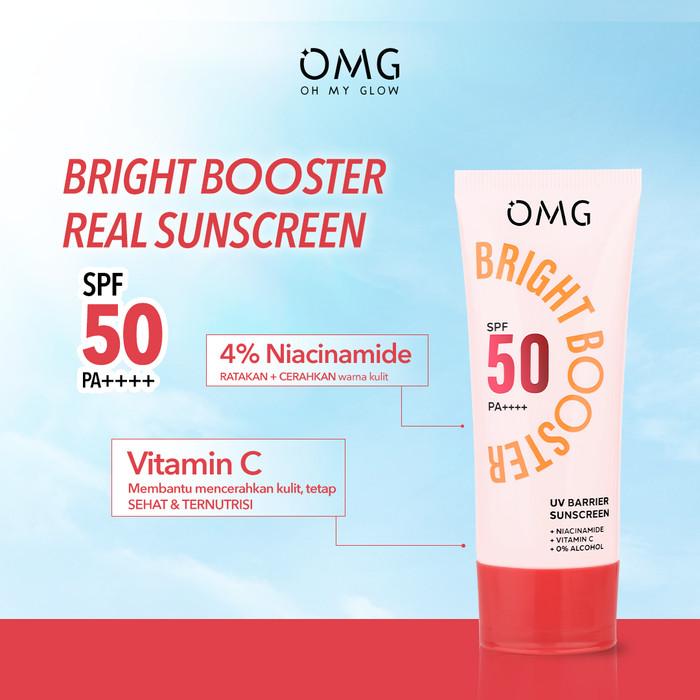 [HEMAT SETAHUN] OMG Oh My Glow Bright Booster UV Barrier Sunscreen SPF 50 PA++++ - 2