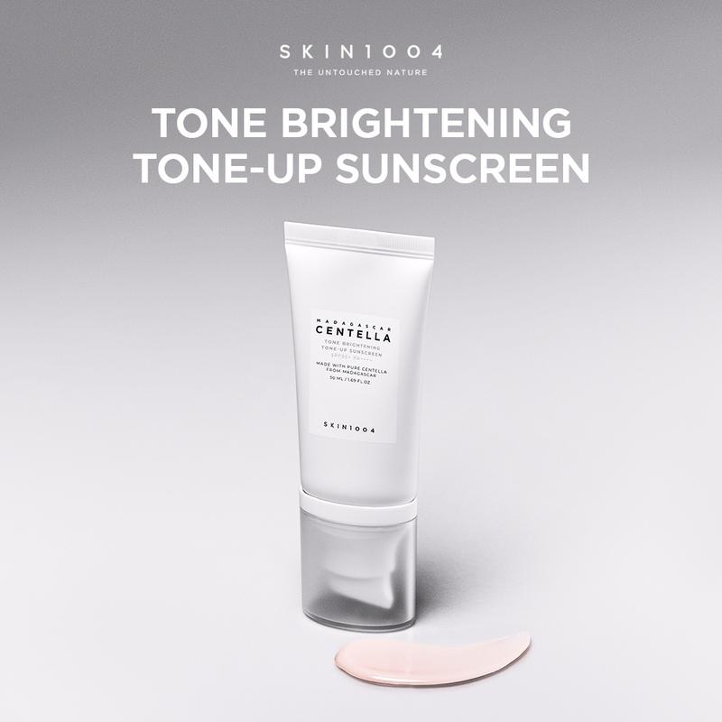 SKIN1004 Madagascar Centella Tone Brightening Tone-Up Sunscreen SPF50 PA++++ Mencerahkan Facial Matahari Proteksi - 1