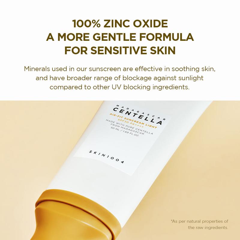 SKIN1004 Madagascar Centella Air-Fit Suncream Light SPF30 PA++++ Mencerahkan Berminyak Muka Perawatan Sunscreen - 5