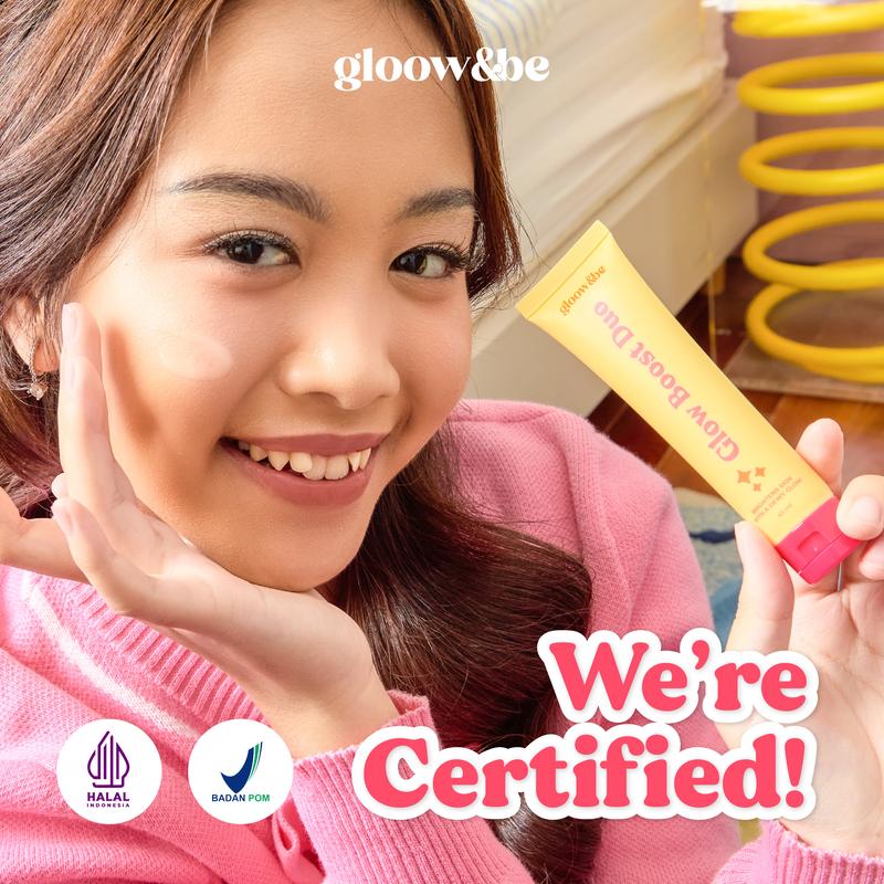 Limited Bundle Gloow&be Glass Skin Sunscreen SPF40PA+++ & Glow Boost Duo Moisturizer - 2