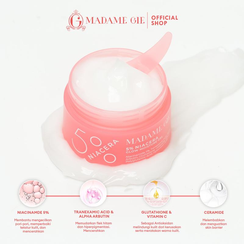 [DOKTIF APPROVED] [BUY 1 GET FREE GIFT] Madame Gie 5% Niacera Glow Moisture Gel - 4