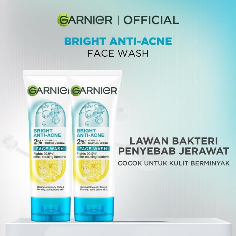 GARNIER - Facial Foam - Sabun Wajah All Variant Twinpack - Brightening - Acne - Skin Barrier - Jerawat - 2