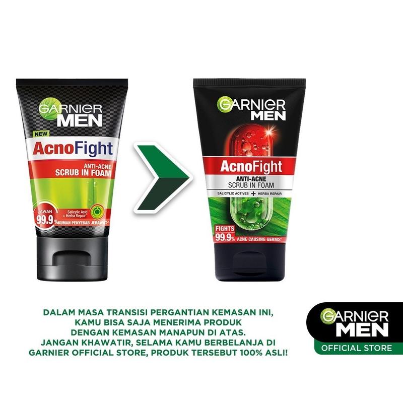 Garnier Men ISI 2 Facial Foam 100ml (Acno Fight & Turbo Light) Twinpack - 5