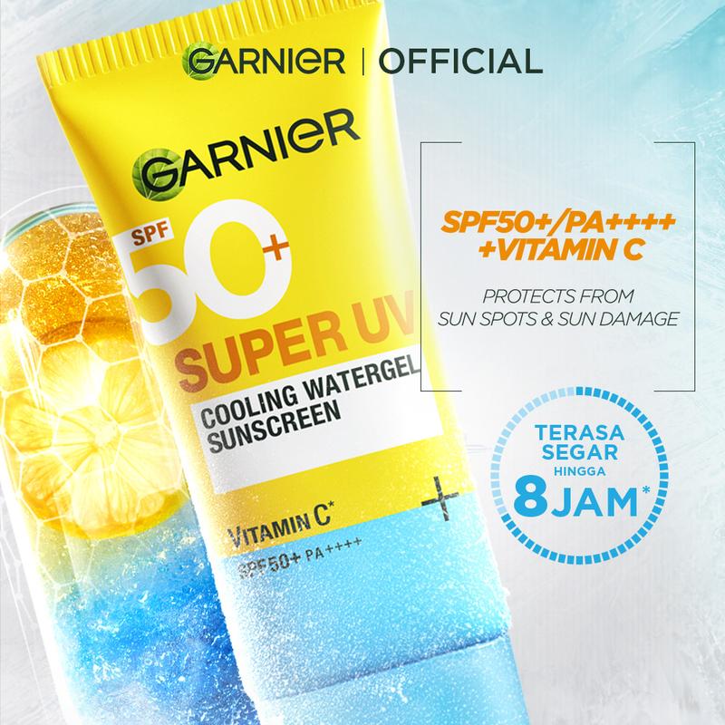 [FREE MOIST JAR] GARNIER SUPER UV COOLING WATERGEL SUNSCREEN SPF 50+ PA++++ 30ml - 5