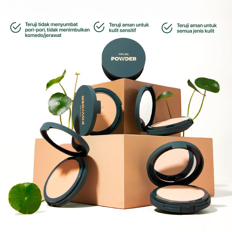 【Power Powder】NPURE Acne Power Cover Powder / Bedak Cover Jerawat / Powder Fondation / Powder For Acne Skin / Bedak Kulit Berjerawat / Compact powder/ Bedak Aman Wajah Kering Almond - 2