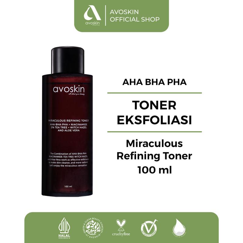 Paket Skincare Eksfoliasi-Avoskin Miraculous Refining Series - 1