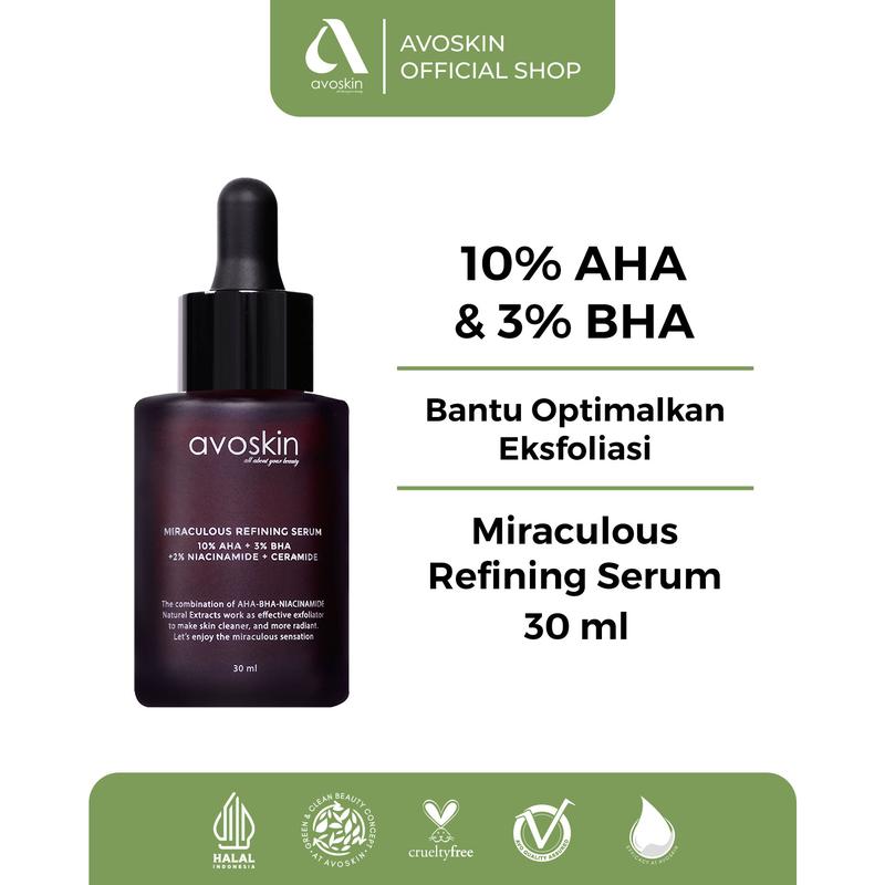 Paket Skincare Eksfoliasi-Avoskin Miraculous Refining Series - 3