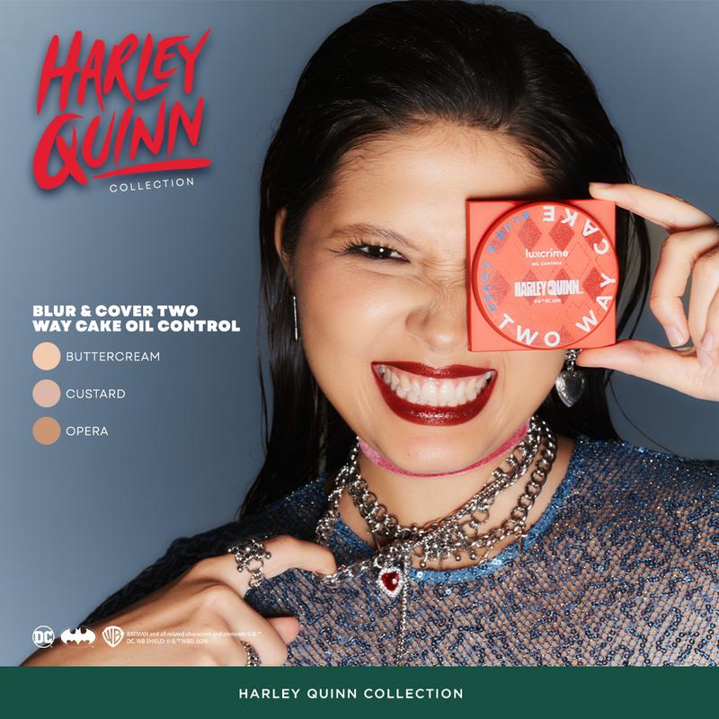 Luxcrime Harley Quinn Blur & Cover Two Way Cake Oil Control - 1