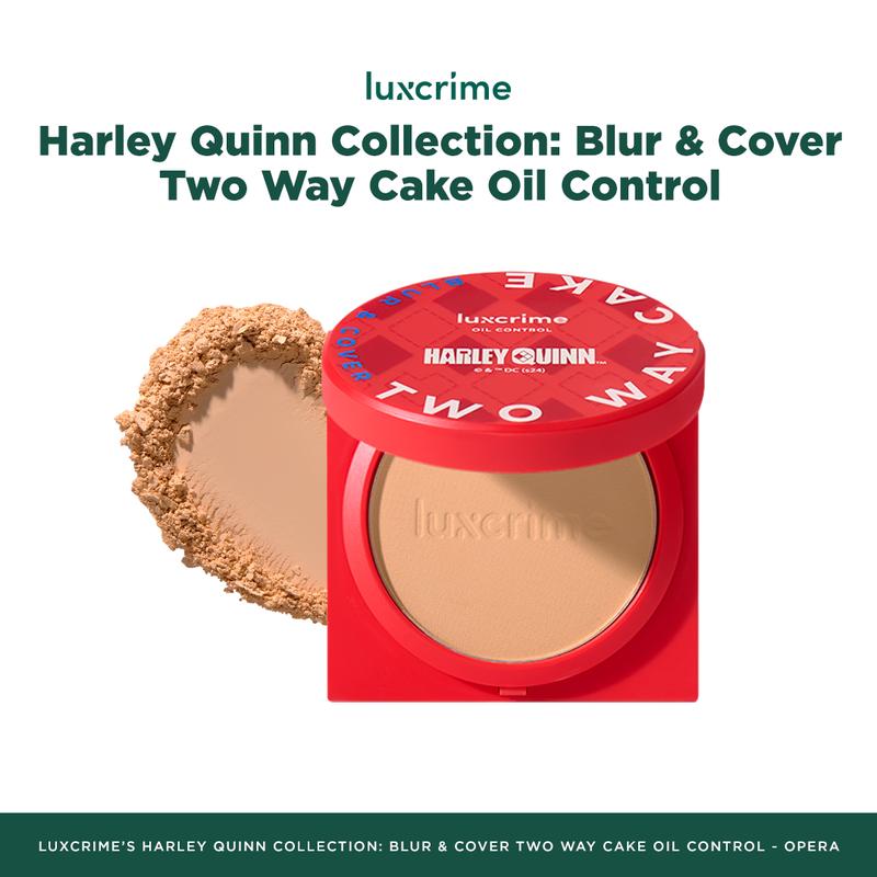 Luxcrime Harley Quinn Blur & Cover Two Way Cake Oil Control - 5