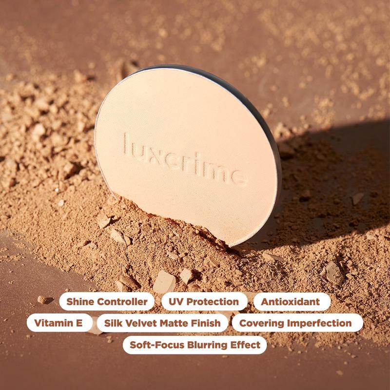 SISTER BUNDLE - Luxcrime Two Way Cake (Regular + Mini Size) - Bedak Foundation Padat High Coverage Untuk Wajah Halus Tanpa Pori Bebas Minyak Tahan 24 Jam - 2