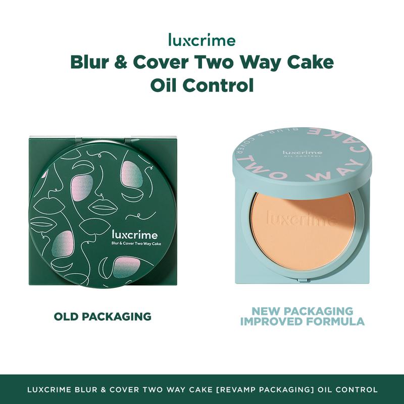FREE LIP VINYL 7 - 12 Mei - [OIL CONTROL] Luxcrime Blur & Cover Two Way Cake Powder Smoothing - 2