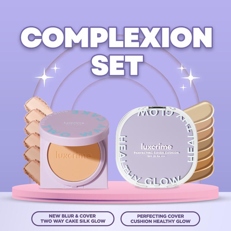 [Best of Complexion] Silk Glow Blur & Cover Two Way Cake + Perfecting Cover Cushion Healthy Glow - 1