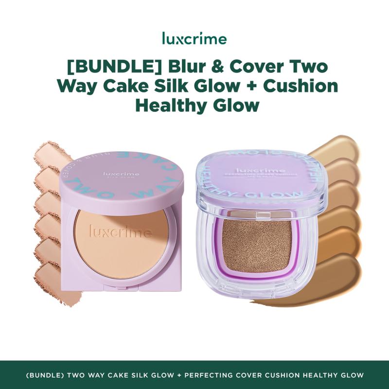 [Best of Complexion] Silk Glow Blur & Cover Two Way Cake + Perfecting Cover Cushion Healthy Glow - 5