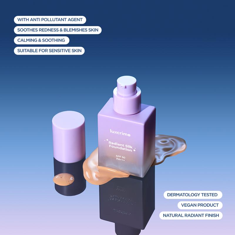 [COMPLEXION SET] Radiant Silk Foundation + Instant Cover Hydralight Concealer - 4