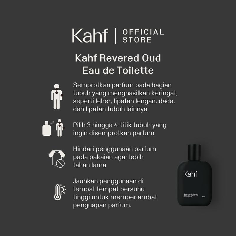 Kahf Eau de Toilette Revered Oud 35 ml - Parfum Pria Wangi Tahan Lama - 5