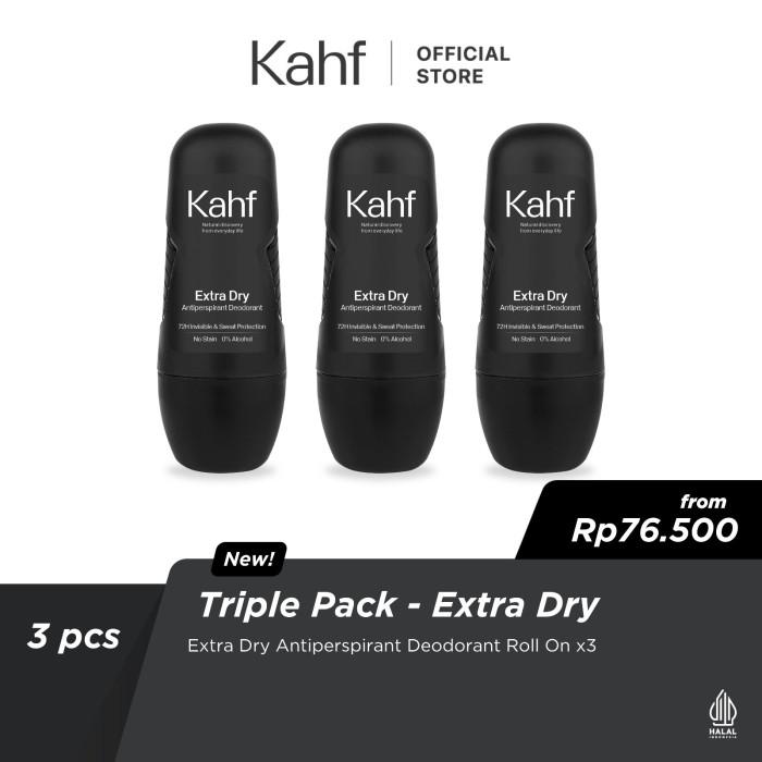 Triple Pack Kahf Deodorant Roll On 45ml x 3 - 3