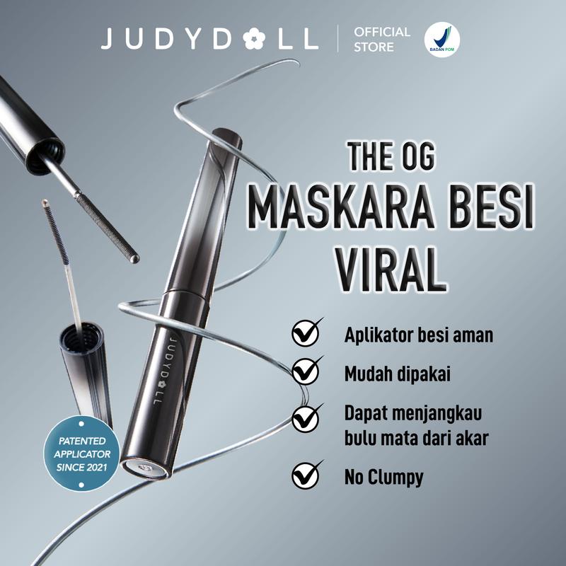 Judydoll Iron Mascara - Maskara besi eylash Waterproof, Smudgeproof, Anti Clumpy - 2