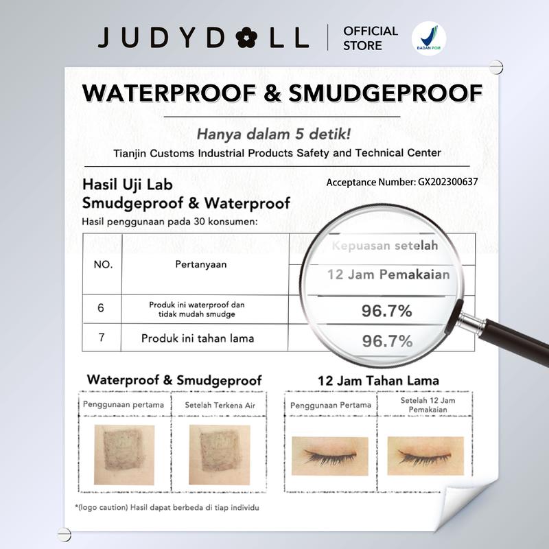Judydoll Iron Mascara - Maskara besi eylash Waterproof, Smudgeproof, Anti Clumpy - 3