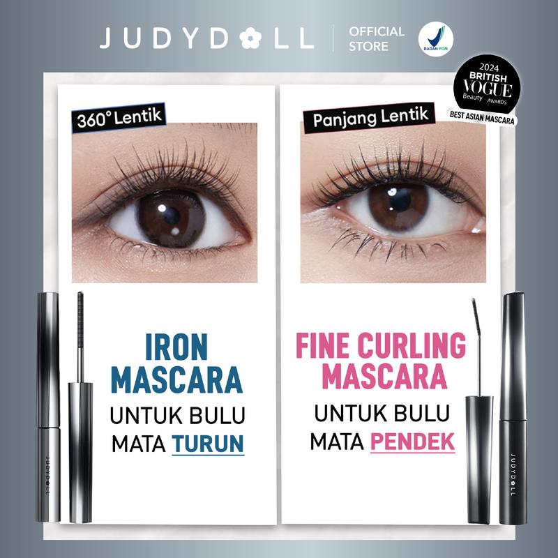 Judydoll Iron Mascara - Maskara besi eylash Waterproof, Smudgeproof, Anti Clumpy - 5