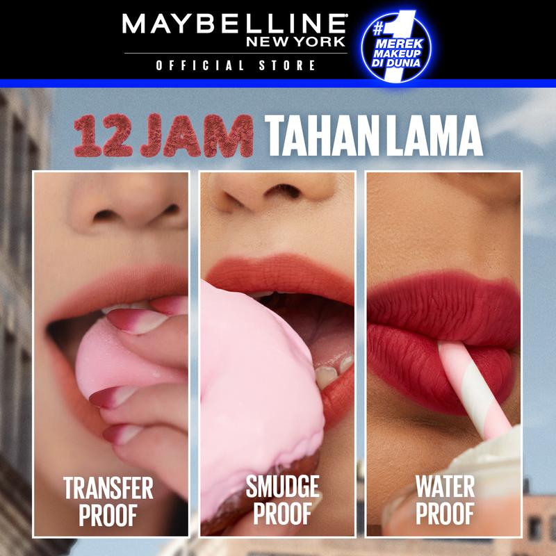 MAYBELLINE Superstay Teddy Tint 2 pcs 5 mL -Kulit Cerah Teddy Soft Matte - 5