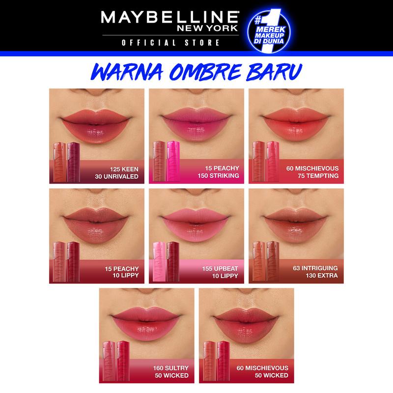 MAYBELLINE Paket Hemat Superstay Vinyl Ink 2 pcs Ombre Set Lipstick Long Lasting - 5