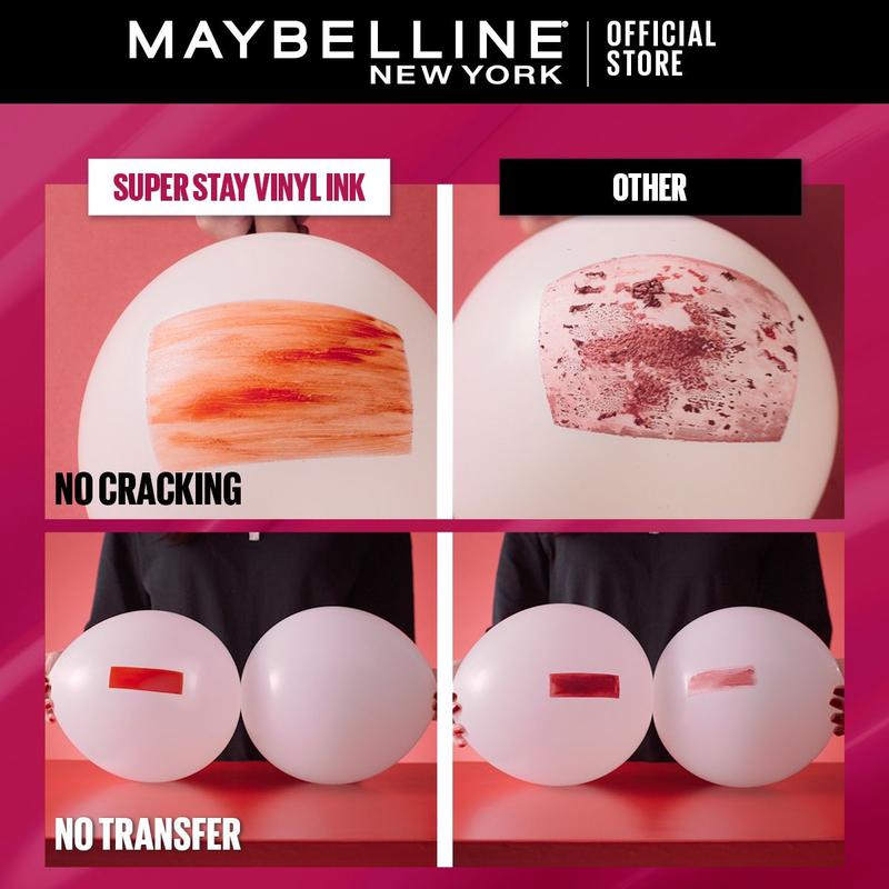 MAYBELLINE LIP KIT Superstay Vinyl Ink 3 pcs -Shiny Pigmented Liquid Lipstik Lipstick Make Up Lipcream - 2