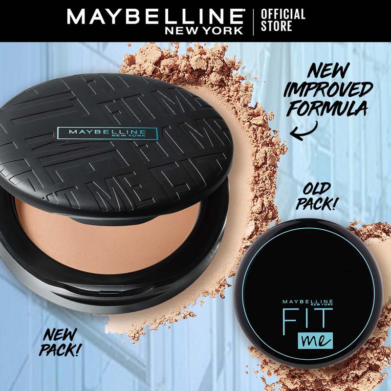 MAYBELLINE Fit Me Matte + Poreless 16 Jam Oil Control Compact Powder Make Up Bedak Padat bebas minyak tahan 16 Jam - 2