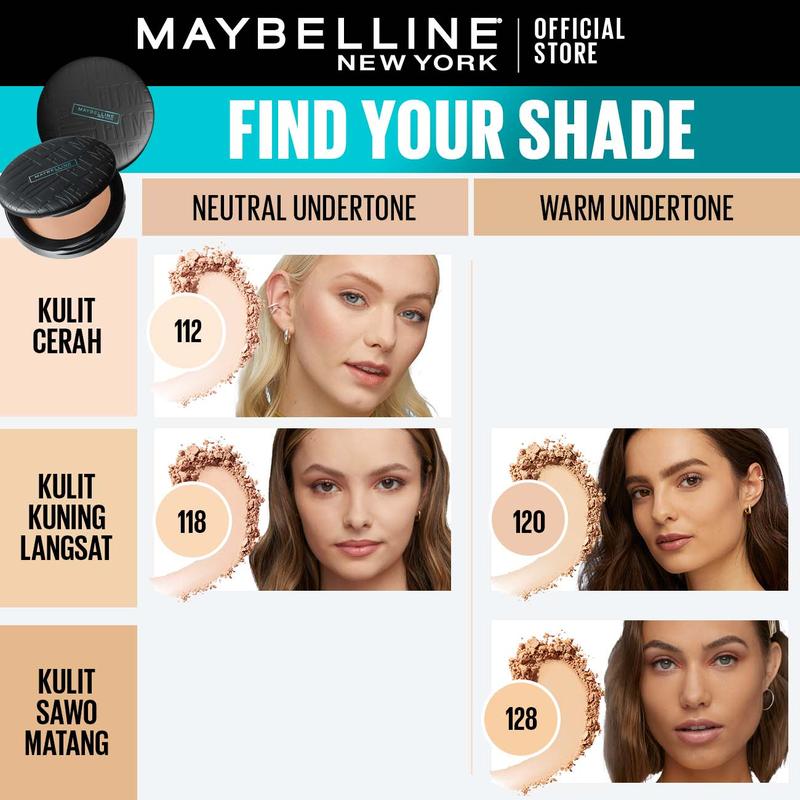 MAYBELLINE Fit Me Matte + Poreless 16 Jam Oil Control Compact Powder Make Up Bedak Padat bebas minyak tahan 16 Jam - 5