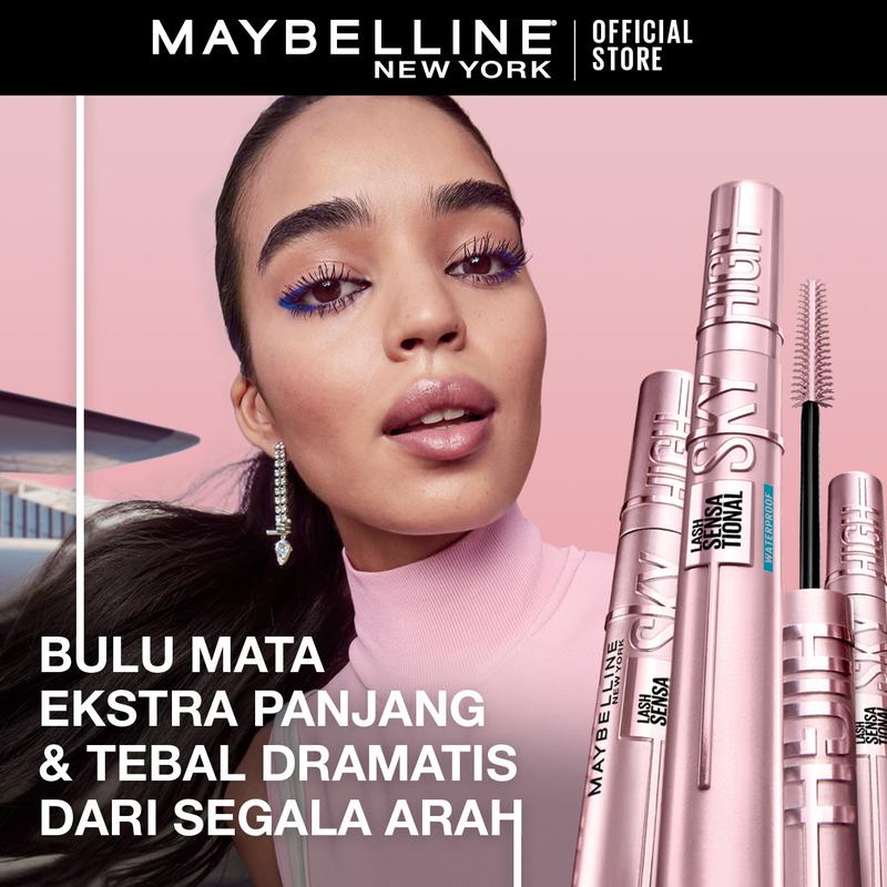 MAYBELLINE Sky High Waterproof Mascara 6ml -Maskara Eye Make up Black Bulu Mata Panjang Tebal Tahan 24 Jam - 4