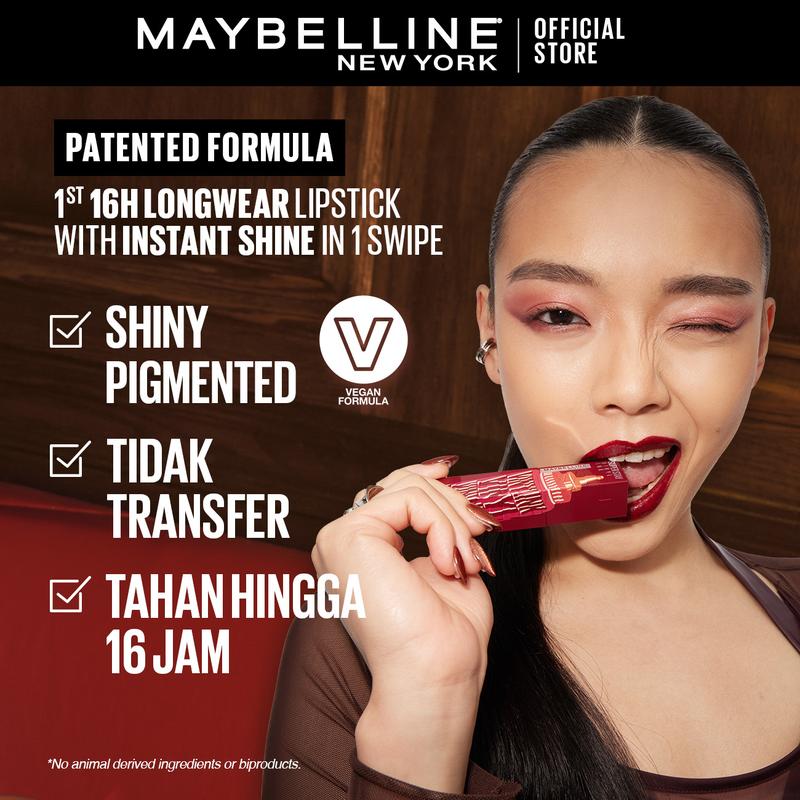 MAYBELLINE Superstay Vinyl Ink 4.2 ml - Shiny Pigmented Liquid Lipstik Lipstick Make Up Lipcream Longlasting - 3