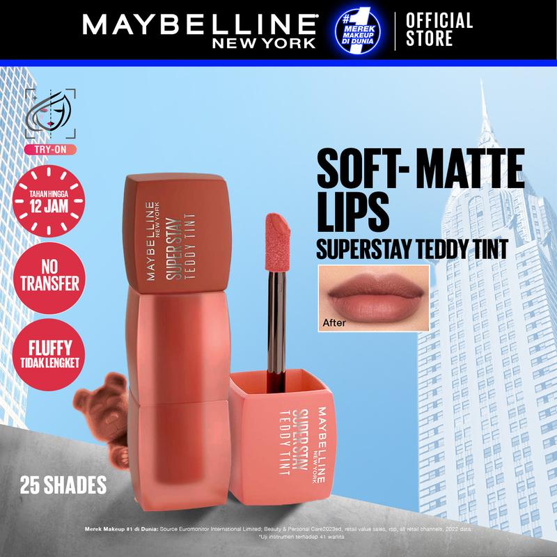 [NEW SHADES] MAYBELLINE Superstay Teddy Tint 5 mL - 1