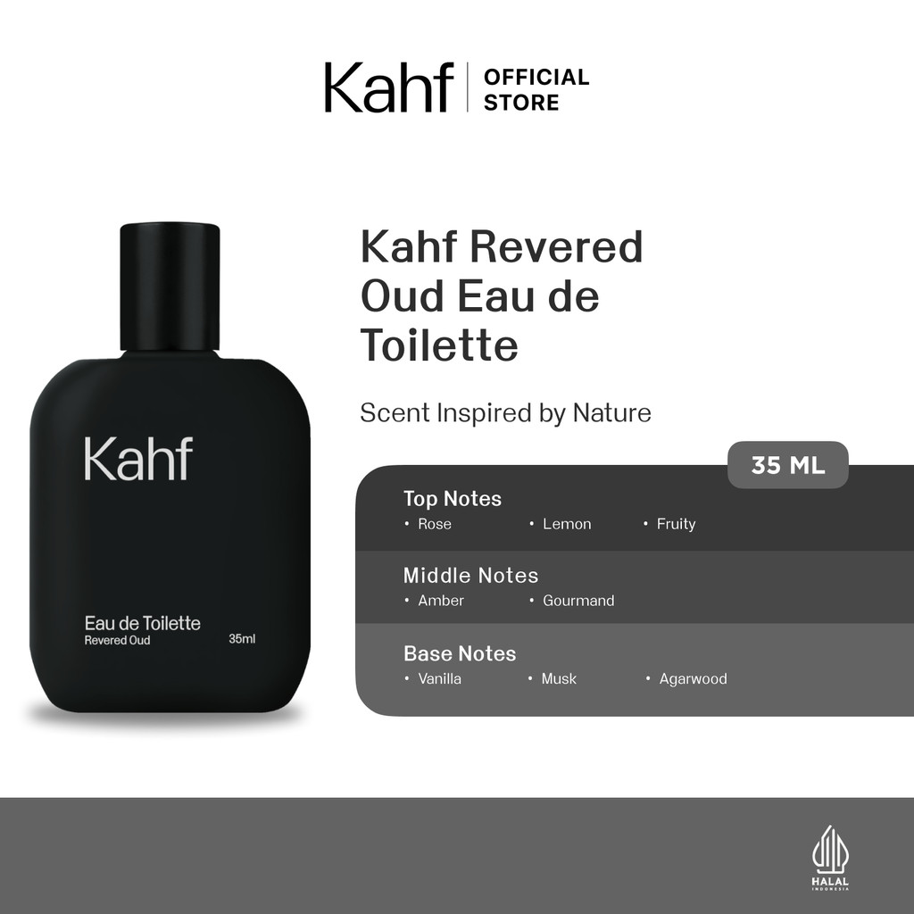 Kahf Revered Oud Eau De Toilette 35 ml - Parfum Pria Wangi Tahan Lama