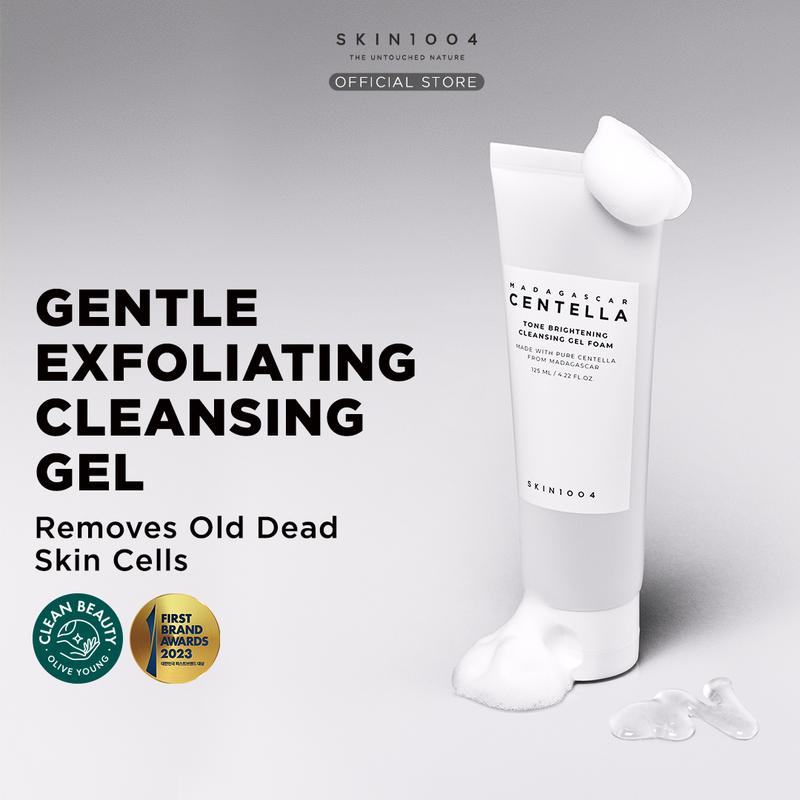 SKIN1004 Madagascar Centella Tone Brightening Cleansing Gel Foam 125ml Mencerahkan Berminyak Pencerah Perawatan Wajah Pembersihan Kotoran
