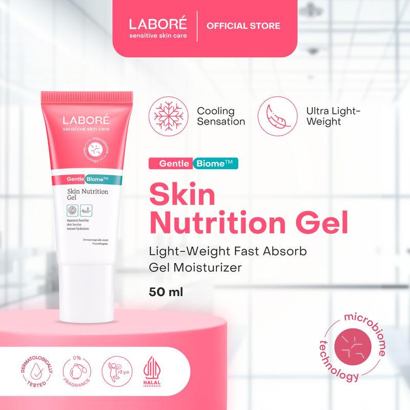 Labore GentleBiome Skin Nutrition Gel 50ml - Moisturizer Pelembab Wajah untuk Kulit Sensitif dengan Kandungan Hyaluronic Acid