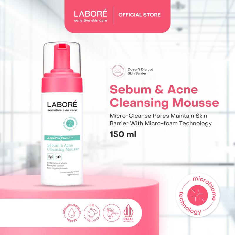 LABORÉ Sensitive Skin Care AcnePro Biome Sebum & Acne Cleansing Mousse