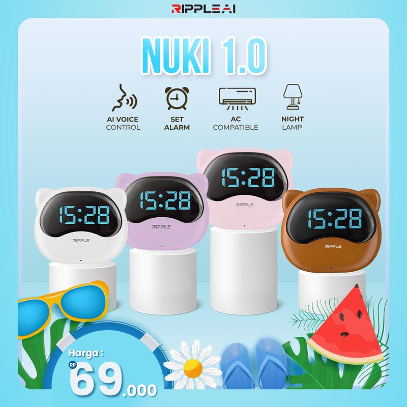 Ripple Rippods Nuki Smart Al Remote RAI-N001 alarm clock Digital display