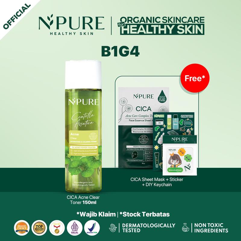 【B1G4】NPURE Hydrating Acne Toner 150ml / Acne Toner / Toner Kulit Jerawat /toner hydrating toner/toner aha/soothing toner/skincare muka berminyak/skincare muka berjerawat/toner bha/toner npure/toner kulit kusam/toner kulit kering