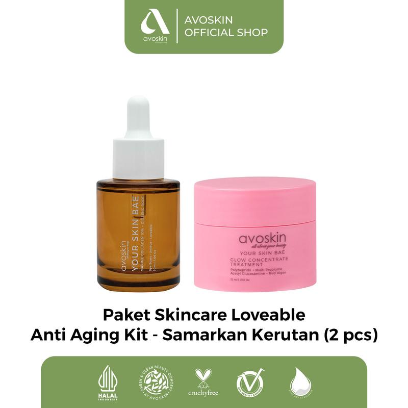 Paket Skincare-Loveable Anti Aging Kit - Hydrating untuk Kulit Kering