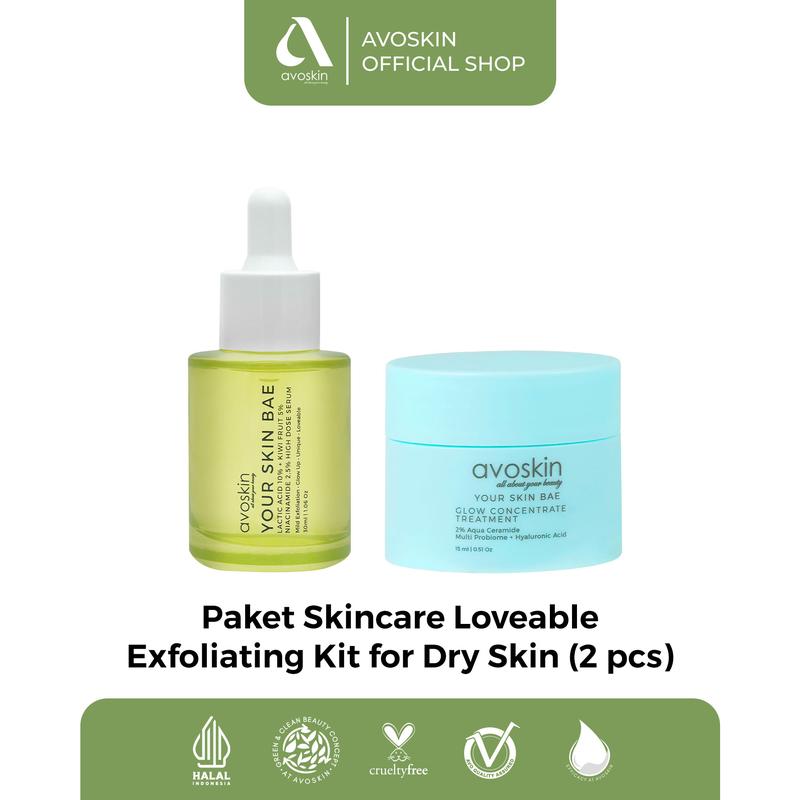 Paket Skincare-Loveable Exfoliating Kit for Dry Skin
