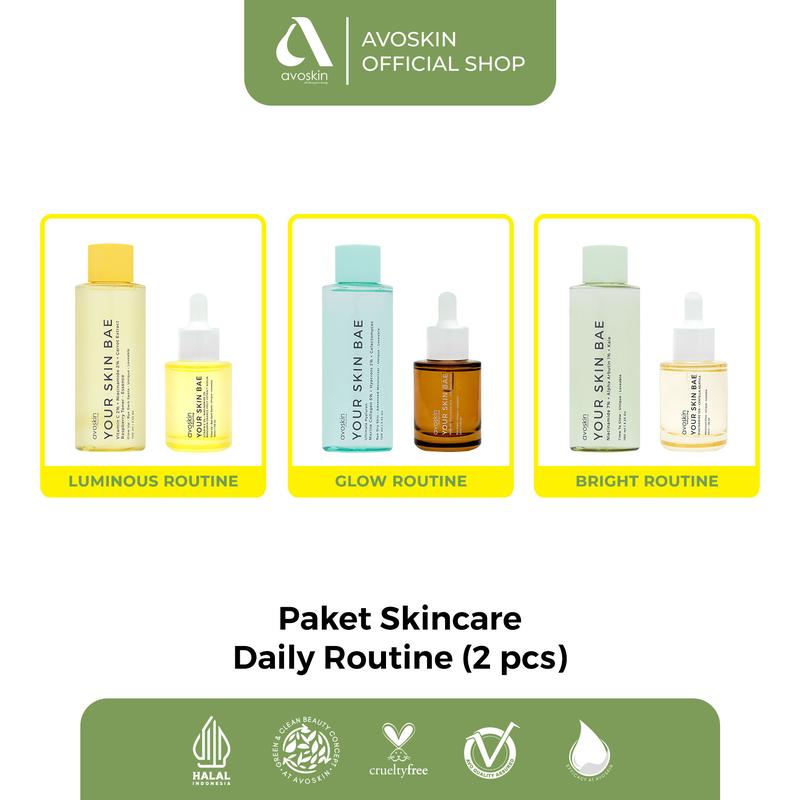 [TC] Paket Skincare Daily Routine - Toner Your Skin Bae NED + Serum Your Skin Bae Mencerahkan (Product NFS by Claim)
