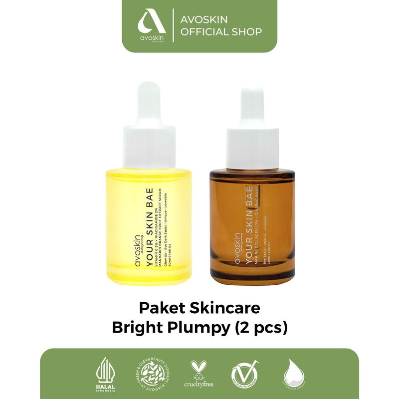 [TC] Paket Skincare Bright Complete (2 pcs) - Serum Vitamin C + Serum Hydrating (Product NFS by Claim)