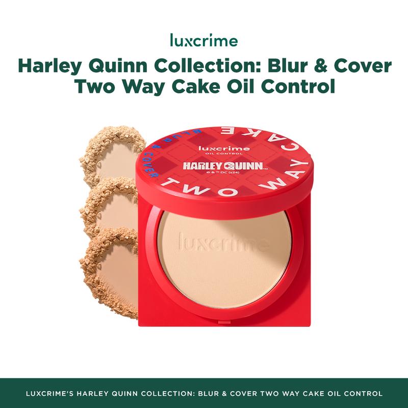 Luxcrime Harley Quinn Blur & Cover Two Way Cake Oil Control