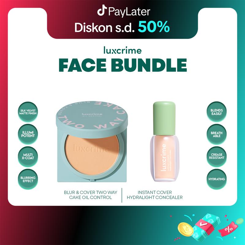 [Complexion Set] Instant Cover Hydralight Concealer + Two Way Cake Oil Control