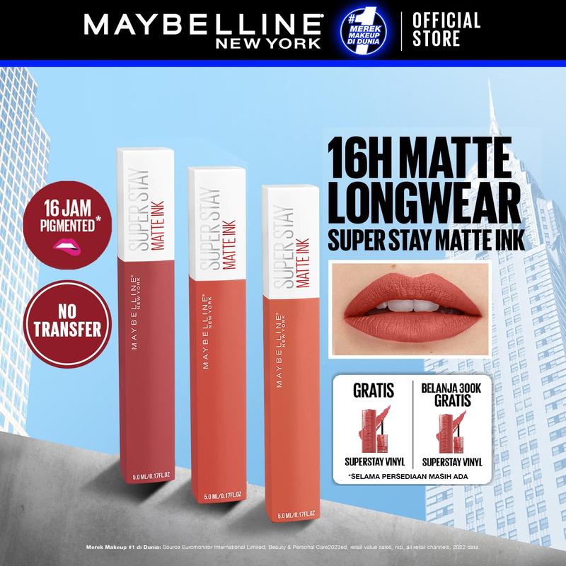 MAYBELLINE Paket Hemat Superstay Matte Ink 3 pcs Ombre Set Lipstick - Long Lasting
